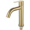 EasyByMall Miscelatore per lavabo Oro Rubinetti da bagno Mono Rubinetti per lavabo da bagno, Rubinetti miscelatore per lavabo monocomando in acciaio inossidabile Rubinetto per acqua fredda e calda