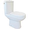 ONDÉE - Pack WC CLAIN con uscita orizzontale - Vaso a bassa profondità 39cm - Ceramica bianca - Coperchio con chiusura rallentata - Meccanismo di scarico 3/6L - Alimentazione laterale reversibile