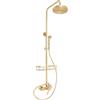 ZENGRICE Set di rubinetti per vasca da bagno, in stile vintage, per doccia, in ottone anticato, con ugelli in acciaio, in bronzo, può essere utilizzato in appartamenti, bagni, scuole