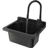 Granitan Set Lavandino + Sifone + Rubinetto - Lavatoio da Esterno 42x 34x24 cm - Lavandino esterno per lavanderia, garage, giardino - Lavabo Resistente agli acidi e alle sostanze chimiche - Nero - Granitan