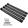 HEIBTENY Kit di riparazione per cassetti in legno MDF mobili mobili staffa di rinforzo in acciaio 33-61 cm cassetti nero (2 set)