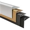 casa pura Profilo per bordi per scale, set da 1 pezzo, a forma di F, in alluminio, per laminato Safety listello preforato, 53 mm, altezza con un'altezza di 7 - 8 mm (Bronzo Scuro, 134 cm)