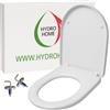 HYDRO HOME Copriwater Compatibile con Fusion Hatria, Plastica Termoindurente avvolgente Cerniere Regolabili fissaggio dall'alto, Bianco MADE IN ITALY (CHIUSURA CLASSICA)