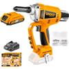 INGCO CRTLI20051 Rivettatrice a batteria 20V 2.0Ah al litio motore induzione Brushless con luce led forza di trazione max 20.000N include caricabatterie e 100 rivetti