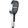 VIGOEXPRESS MEGASHOWER - Maniglia per doccia, a risparmio d'acqua, doccia a pioggia con aumento della pressione per docce flessibili con 3 ugelli d'acqua, doccetta per doccia