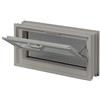 Fuchs Design Finestra di ventilazione (384x189 mm) grigio ghiaia invece di 2 blocchi di vetro dimensioni 19x19x8 cm - con zanzariera