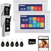 ANJIELO SMART Videocitofono, videocamera WiFi con monitor da 7 pollici, campanello cablato con 1080P, supporta l'ingresso della scheda e il rilevamento del movimento, audio bidirezionale (2 Campanello+2 Monitor)
