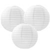 SrchJoy Lanterne di carta cinesi, paralumi, rotonde, da appendere, per matrimoni, feste di compleanno, decorazioni (bianco, 3 pezzi, 35 cm)