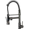 Essebagno Rubinetto monocomando per lavello Big Pro con doccetta gun metal