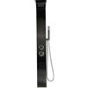 HUOLE 3 Funzioni Colonna Doccia Set con per Bagno Inox Sistema Set Doccia con Soffione Fisso,Massaggi,Doccetta e Bocca Vasca-15 * 47 * 130 cm (nero)