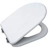 Ercos Sedile WC Atena Pozzi Ginori a Terra, Copriwater Compatibile per Vaso Wc Pozzi Ginori a Pavimento, Made in Italy, Fibra Vetrosa Resistente ai Graffi, Bianco