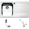 Fhuller LG861RVS ● Lavello Incasso Cucina FHULLER Mod.LAGUNA 86x50 1 Vasca Sinistra e Gocciolatoio Destra, Spessore Acciaio 7/10 con Vasche Profonde H 19,4 Realizzato in Acciaio Inox Spazzolato Made in Italy