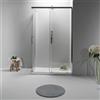 Auria Box Doccia Angolare 80x100 cm - Cabina Doccia con Porta Scorrevole Vetro Temperato 6mm,Trasparente e Anticalcare con Profilo in Alluminio Cromato e Chiusura Magnetica - Facile da Installare e Pulire