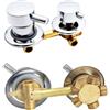 HEHUANG 2/3/4/5 vie Miscelatore rubinetti doccia, ottone rubinetti da bagno interasse 9 cm/10 cm/12,5 cm/14,5 cm, miscelatore bagno per cabina o bagno turco (10 cm, filettato a 5 vie)