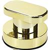 Sscon Manopole in vetro per porte e finestre a ventosa, per maniglie per porte del bagno, oro