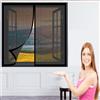 DOGUO Zanzariera Magnetica per Finestra 110 x 142 cm Zanzariera con Nastro Magico Traspirante Aria Fresca Magneti Rete Anti Zanzare Anti Insetti Zanzariera per Finestre a Battenti, Nero