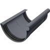 INEFA Raccordo grondaia semicircolare 100mm Antracite plastica | Raccordo grondaia in PVC-U, per montaggio a incastro facile, ideale per lo smaltimento delle acque piovane e le grondaie