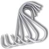 TronicXL Ganci a S in acciaio inox, 80 mm x 4 mm, per carne, macellaio, macellatore, macellatore, macellatore, macellatore, macellaio e macellaio, in metallo, per carne, carne, 5 pezzi