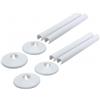 DAZZLEEX 4 set di coperture per tubi del radiatore, 4 con 4 tubi in plastica, manici per radiatore da 15 mm, collari tagliati decorativi per copertura decorativa per foro anello, adatto per bagno