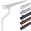 INEFA Set 2x grondaia in plastica NW68 / 68 mm - grondaia a cassetta 2 m bianca - kit con pluviale PVC-U per casetta da giardino - 2 lati tetto