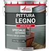 ARCANE INDUSTRIES Vernice per legno esterno e interno, per tutti i tipi di legno - ARCALAC - 201-0,5 L Grigio tele 4 - RAL 7047