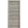 Salone Negozio Online Porta A BATTENTI da Interno MOD.MICROTEC Rovere Grigio CM.210x70 Reversibile