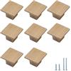 Evionlin 8 Pezzi (Quadrato) Pomoli per Armadio Stile Cinese Minimalista e di Alta Qualità Tira Maniglie per Cassetti Pomelli per Armadio a Foro Singolo Porte in Legno