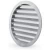 LTH-Hanse Griglia di ventilazione rotonda in alluminio pressofuso con zanzariera (250 mm)