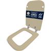 HYDRO HOME - Copriwater Ideal Standard Conca Come Originale, Tavoletta WC Ideal Standard con Cerniere Inclinate Idonee, Coperchio Water Copri Water in Legno Rivestito (CHAMPAGNE)