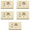 Electron CONFEZIONE DA 5 PLACCHE IN TECNOPOLIMERO, COMPATIBILE CON BTICINO MAGIC, 2 MODULI/POSTI, SINGOLO E DOPPIO, SCHUKO, UNEL, AVORIO, ALTA QUALITA',DESIGN CLASSICO, PER INTERRUTTORI/PRESE