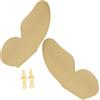 VILLFUL 1 Paio Di Maniglie Per Cassetti A Farfalla in Oro Spazzolato Pomelli Per Mobili in Ottone Massiccio Maniglie Decorative Per Mobili Da Cucina E Cassettiera