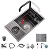 PEBFHSQW Impianti Appartamento Villa Azienda Bagno Lavandino Salvaspazio Lavello Cucina Sopra Il Piano Di Lavoro Lavello Piccolo Invisibile Nascosto Lavello Incassato Con Accessori Sifone Coperchio cucina(Sink