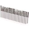 MJIKOO Set di frese a testa di rettifica in acciaio al carburo di tungsteno da 1/20 pz Mini punta da trapano Frese diamantate Materiale per fresa per accessori Dremel, 1 pz 3x3 (20)