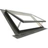 ELUMA Lucernario CLASSIC VASISTAS PLUS | Finestra per accesso al tetto | Legno di abete e Alluminio | Vetrata Antigrandine + Antinfortunistica | Made in Italy | 100x64 Base x Altezza