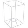 Alipis Telaio per Paralume in Ferro E27 Bianco, 20x14x14cm | Struttura Sostitutiva 1 Pezzo, Foro 42mm, Finitura Liscia e Resistente alla Corrosione