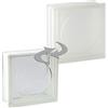 Fuchs Design 5 pezzi FUCHS vetromattone alpha bianco satinato un lato (vetro opalino) 19x19x8 cm