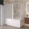 DOBOX Box sopra vasca angolare Armonibox Sky in PVC, Anticalcare, Riducibile, Kit completo, Bianco, H 150 cm (bianco, 150x60)