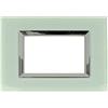 A2ZWORLD SANDASDON Placca Elegance 3 Moduli 3 Posti Moduli Per Scatola 503 Compatibile Con Bticino Matix (Verde Biancastro)