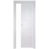 Kimono Casa - Porta Effetto Legno Olmo Bianco Reversibile Scorrevole Interno Muro - 210 x 80