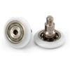 Vetroricambi.it Cuscinetti Box Doccia VR - KIT 2 PEZZI Rotelle a Sfera di Ricambio in Acciaio Ruote Box Doccia per Porte a Scorrimento 22x4,7x19 M5 INOX