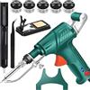 Generico Set di saldatrice portatile professionale, pistola per saldatura, stazione di industriale con alimentazione automatica e 5 rulli di stagno, per PCB, elettronica (Verde)