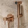 NOLUXA IMEX - Doccia Bidet Acqua Fredda e Calda Colore Oro Rosa Spazzolato | Rubinetto Bidet Incasso per WC | Doccia Igienica Monocomando per WC | Rubinetteria Sostituto Bidet | Serie Toscana