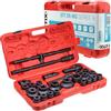 STIX Set di chiavi a bussola da 3/4 e 1 CR-MO - dadi lunghi da 21 - 65 mm per avvitatore a percussione, inclusi accessori e valigetta robusta per professionisti