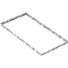 Fenau | Telaio per griglie 500 x 1000 x 33 mm per griglie alte 30 mm (zincate a caldo - con incavo per ancoraggio a parete) - (Adatto per griglie : 490 x 990 x 30 mm)