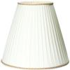 ORION LIGHTSTYLE Paralume di ricambio 38 cm con attacco superiore 12 mm paralume in tessuto crema con bordo marrone.