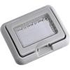 ZOREI Placca con Coperchio 3P, Supporto Stango Idrobox IP55, Compatibile Con Vimar Plana