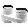 BAXI serie 7102689 Kit scarichi separati aspirazione orientabile in polipropilene