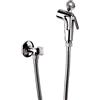 Remer - Shut off - Set Eco con Doccia a Pulsante, Flessibile, Rubinetto e Gancio Cromato - 332DCR