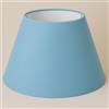 Generico 45 cm Paralume, Tessuto di Cotone con PVC Bianco, Prodotto Artigianale, per Lampada da Tavolo, Piantana (Azzurro)