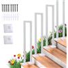 FUOIDYE Ringhiera per Scale Interne, Corrimano per Scale a Forma di U Ferro, Parapetto Scala Interna, Passamano per Scale Forma di U per Ville Ingresso Terrazza Corridoi (Bianco, 100cm)
